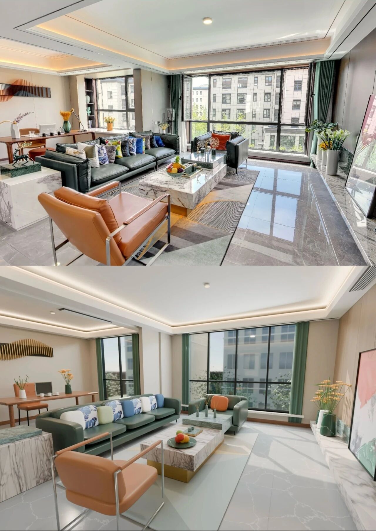 实拍VR VS 输入伽罗华数据后的AI模型